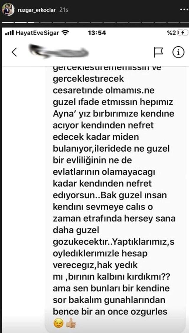 Rüzgar Erkoçlar, cinsiyet değiştirdiği için kendisini eleştiren takipçisini ifşa etti Rüzgar Erkoçlar, cinsiyet değiştirdiği için kendisini eleştiren takipçisini ifşa etti