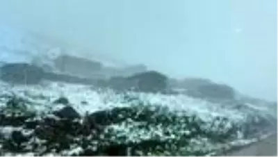 Yaylalara kar yağdı