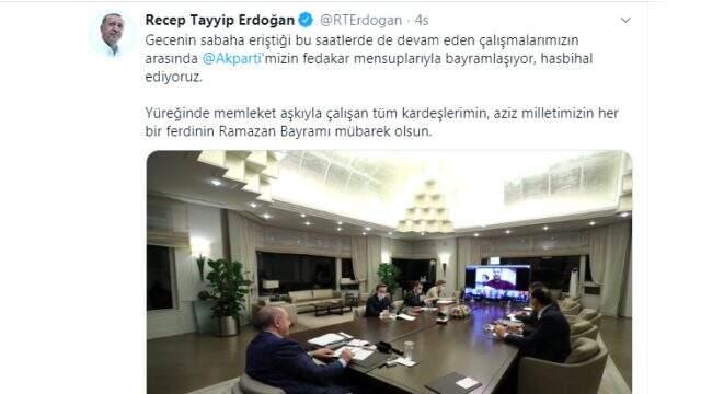 Cumhurbaşkanı Erdoğan'dan Ramazan Bayramı paylaşımı Cumhurbaşkanı Erdoğan'dan Ramazan Bayramı paylaşımı