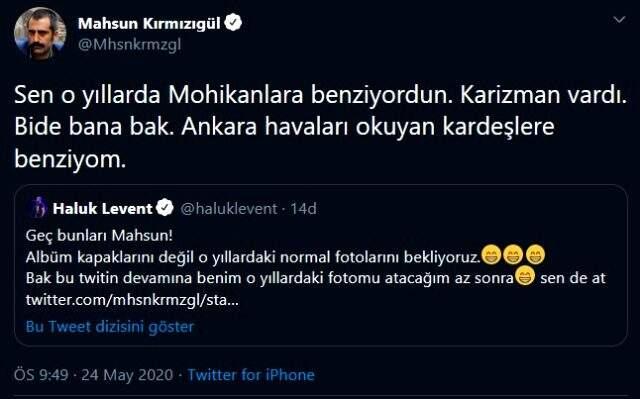 Haluk Levent ile Mahsun Kırmızıgül, Twitter'da gençlik fotoğraflarını yarıştırdı