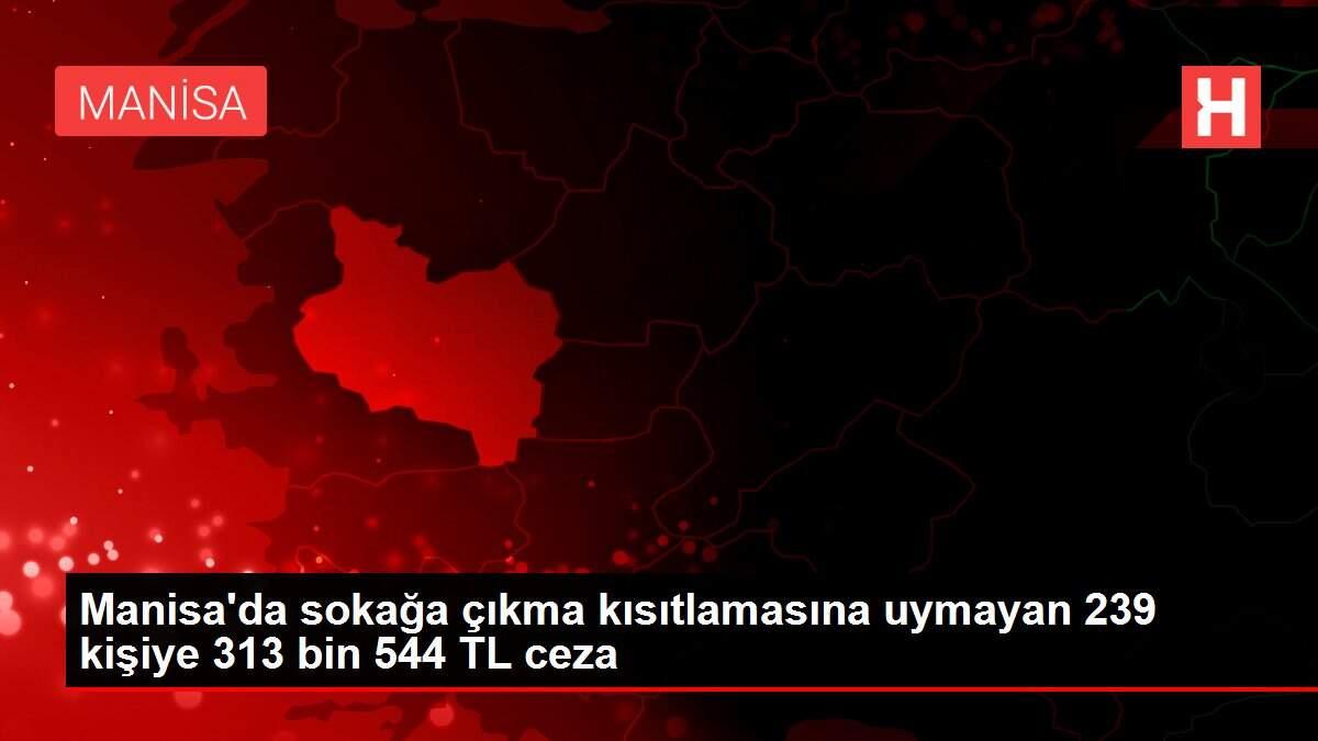 Manisa'da sokağa çıkma kısıtlamasına uymayan 239 kişiye 313 bin 544 TL ceza