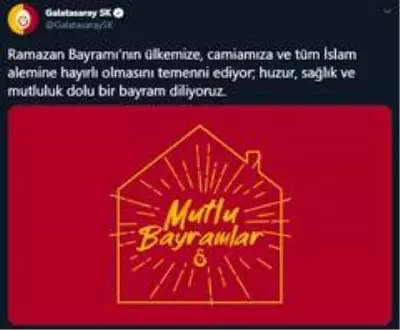 Süper Lig ekiplerinden bayram mesajları