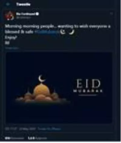 Ünlü isimlerden Ramazan Bayramı paylaşımı Ünlü isimlerden Ramazan Bayramı paylaşımı