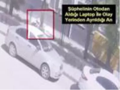 Kameradaki otomobilden bilgisayar hırsızlığı şüphelisi tutuklandı Kameradaki otomobilden bilgisayar hırsızlığı şüphelisi tutuklandı