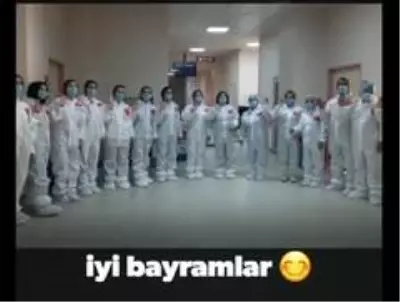 Korona ile mücadelede en ön safta olan sağlıkçılardan klipli mesaj