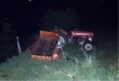 Samsun'da traktör şarampole yuvarlandı: 1 yaralı