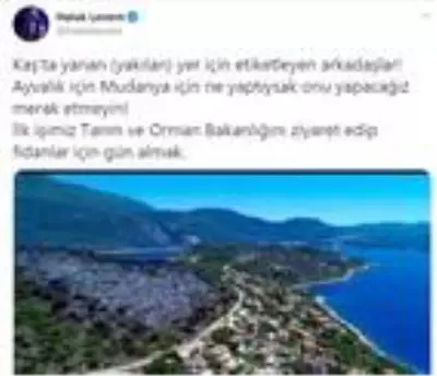 Sanatçı Haluk Levent'den Kaş yangını paylaşımı Açıklaması Sanatçı Haluk Levent'den Kaş yangını paylaşımı Açıklaması