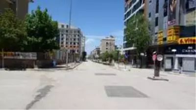 Van'da cadde ve sokaklar boş kaldı