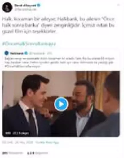 Bakan Albayrak'tan, Halkbank'a teşekkür paylaşımı
