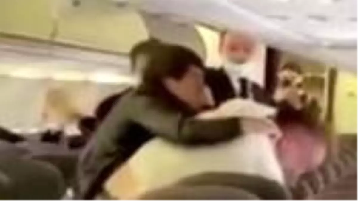 Yumruk yumruğa birbirlerine girdiler! Yolcu uçağında 'sosyal mesafe' kavgası