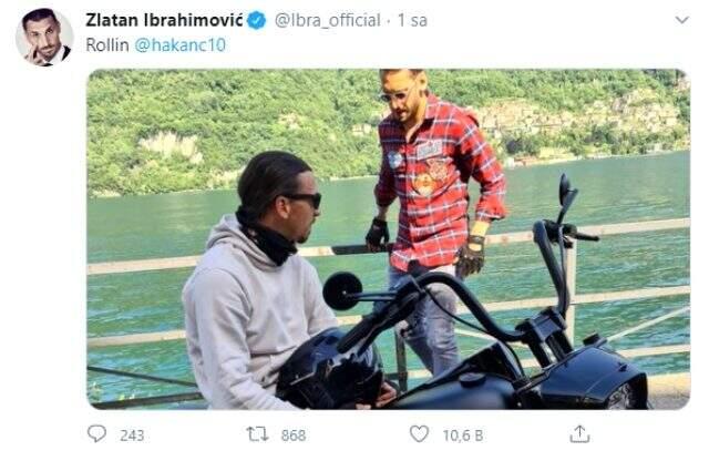 Zlatan Ibrahimovic, Hakan Çalhanoğlu ile çıktığı motor turunu sosyal medyadan paylaştı Zlatan Ibrahimovic, Hakan Çalhanoğlu ile çıktığı motor turunu sosyal medyadan paylaştı