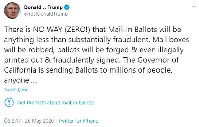ABD Başkanı Trump 'Kapatırım' dediği Twitter'dan yeni tweet attı ABD Başkanı Trump 'Kapatırım' dediği Twitter'dan yeni tweet attı