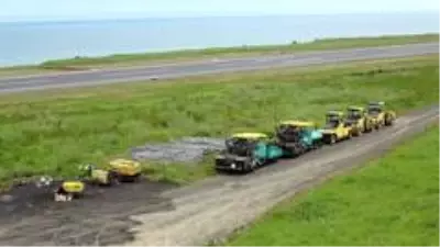 Trabzon Havalimanı'nda pist yenileme çalışmalarında sona gelindi Trabzon Havalimanı'nda pist yenileme çalışmalarında sona gelindi