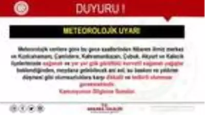 Ankara Valiliği'nden sağanak yağış uyarısı