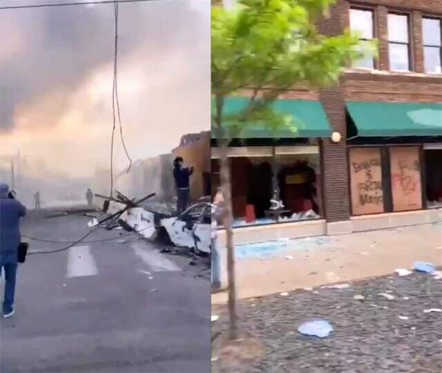 ABD'de siyahi vatandaşın polis tarafından öldürüldüğü Minneapolis savaş alanına döndü ABD'de siyahi vatandaşın polis tarafından öldürüldüğü Minneapolis savaş alanına döndü