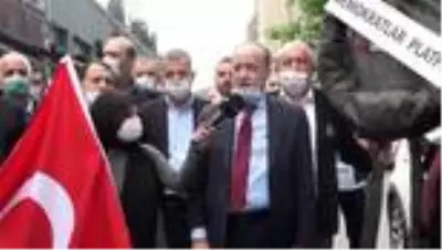 Demokratlar Platformundan TELE1 Televizyonu önünde siyah çelenkli protesto Demokratlar Platformundan TELE1 Televizyonu önünde siyah çelenkli protesto