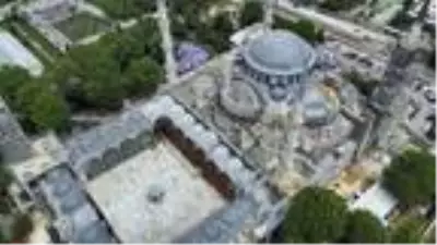 /havadan fotoğraflarla/ Sultanahmet Camii'nde cuma namazı /havadan fotoğraflarla/ Sultanahmet Camii'nde cuma namazı