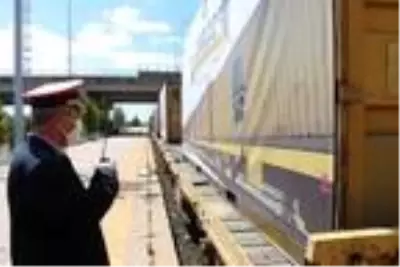 Marmaray'dan geçen yük treni Tekirdağ'da
