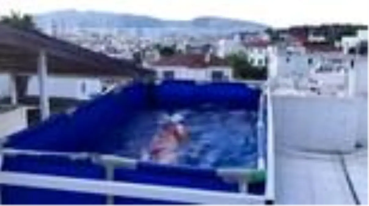 3 metrelik havuzda kilometrelerce yüzüyor
