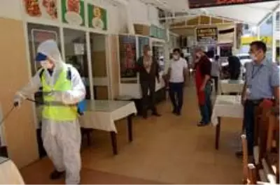 Didim'deki işletmeler dezenfekte edilerek, yeni döneme hazırlandı Didim'deki işletmeler dezenfekte edilerek, yeni döneme hazırlandı