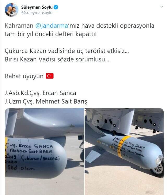 PKK'nın sözde Kazan Vadisi sorumlusunun da bulunduğu 3 terörist etkisiz hale getirildi PKK'nın sözde Kazan Vadisi sorumlusunun da bulunduğu 3 terörist etkisiz hale getirildi