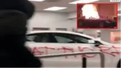 ABD’deki gösteriler çığırından çıktı! Trilyonluk mercedesleri yaktılar