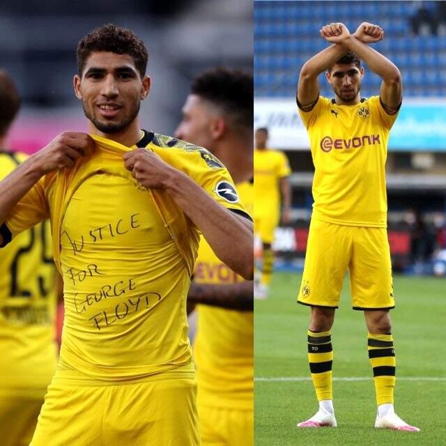 Bundesliga tarihine geçen Jadon Sancho, attığı gol sonrası George Floyd'u andı Bundesliga tarihine geçen Jadon Sancho, attığı gol sonrası George Floyd'u andı