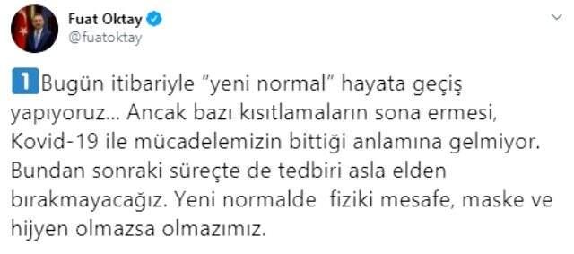 Cumhurbaşkanlığı'ndan normalleşme sürecine ilişkin açıklama: Fiziki mesafe, maske ve hijyen olmazsa olmazımız