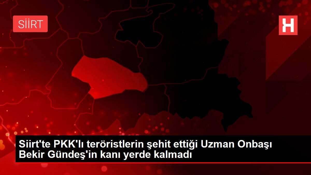 Siirt'te PKK'lı teröristlerin şehit ettiği Uzman Onbaşı Bekir Gündeş'in kanı yerde kalmadı