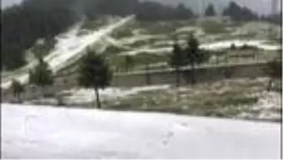 Son dakika! Ilgaz Dağı'na haziranda kar yağdı