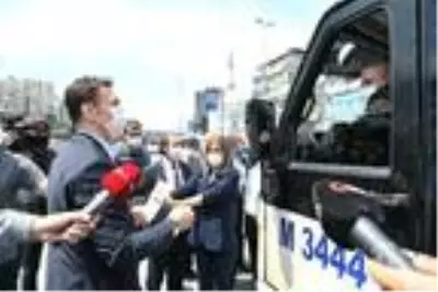 Minibüsler dezenfekte edildi Minibüsler dezenfekte edildi