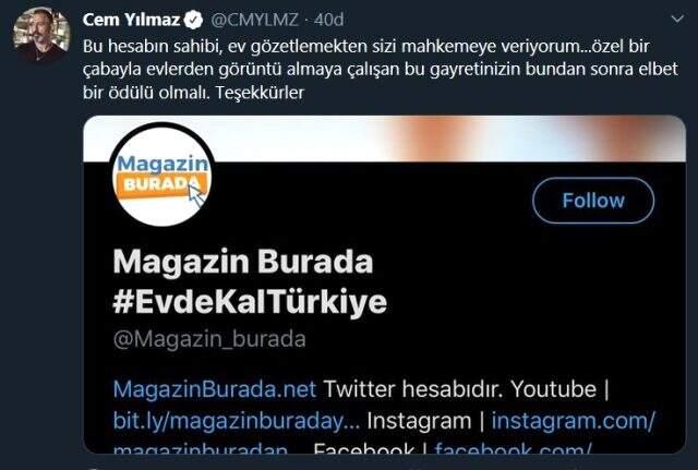 Komedyen Cem Yılmaz, bahçesinin içini gözetleyenleri mahkemeye veriyor