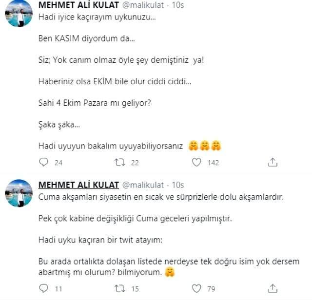 Ünlü anketçi Mehmet Ali Kulat, erken seçim için 4 Ekim Pazar gününü işaret etti Ünlü anketçi Mehmet Ali Kulat, erken seçim için 4 Ekim Pazar gününü işaret etti