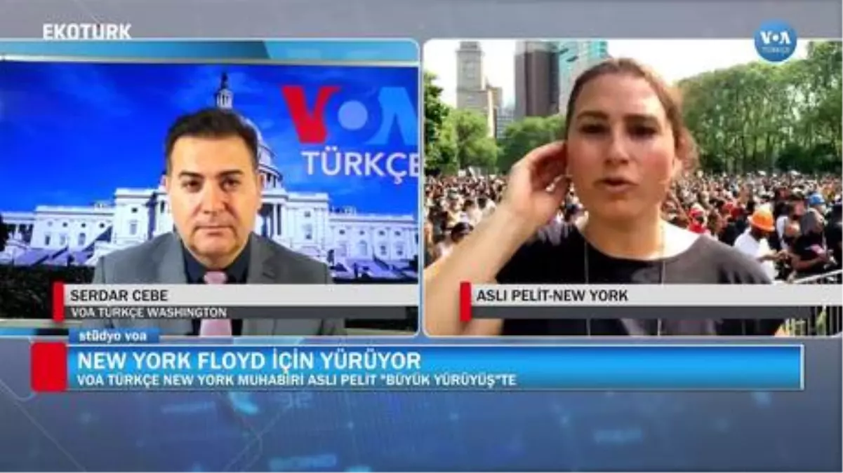 New York Beyaz Polis'in Öldürdüğü G. Floyd İçin Yürüyor