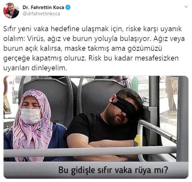 Bakan Koca'nın fotoğrafını paylaştığı kişi konuştu: Gözüme güneş geldi için maskeyle kapattım Bakan Koca'nın fotoğrafını paylaştığı kişi konuştu: Gözüme güneş geldi için maskeyle kapattım
