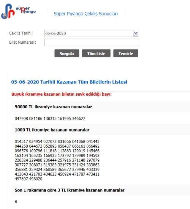 Süper Piyango sonuçları MPİ tarafından açıklandı! 5 Haziran Cuma Süper Piyango çekilişi