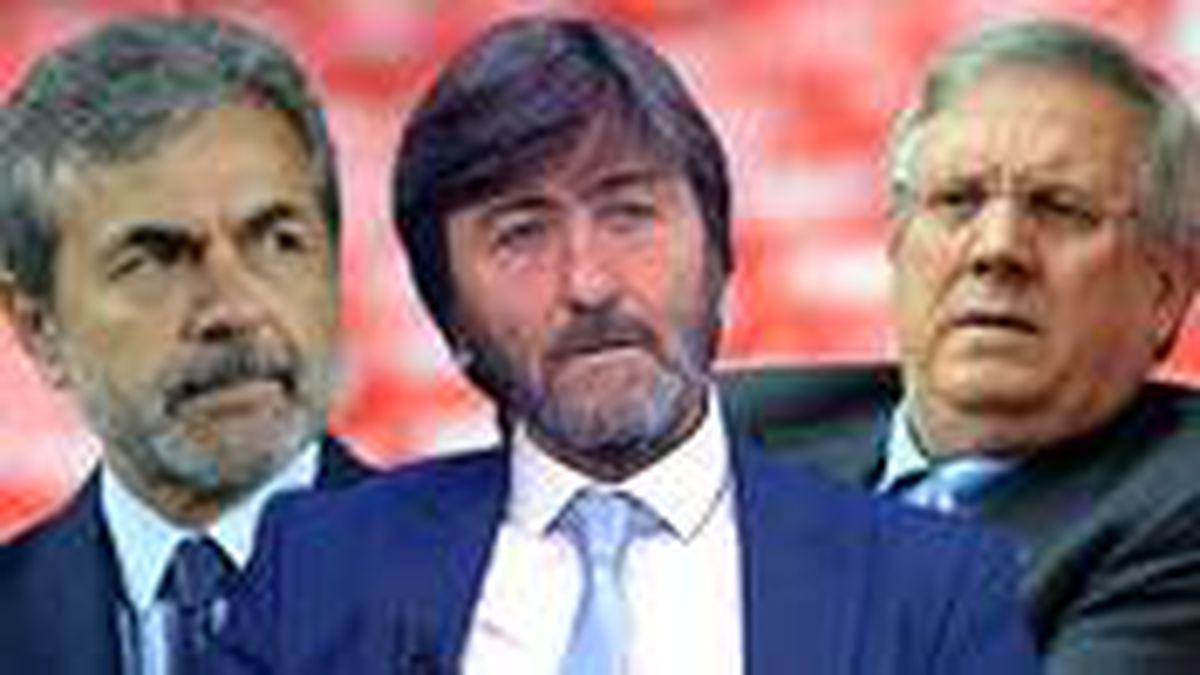 Fenerbahçe'nin efsaneleri Aykut Kocaman ve Rıdvan Dilmen, Aziz Yıldırım'ı ziyaret etti
