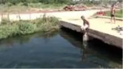 ANTALYA Sıcaktan bunalan soluğu denizde aldı ANTALYA Sıcaktan bunalan soluğu denizde aldı