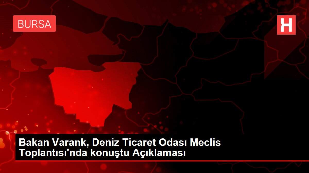 Bakan Varank, Deniz Ticaret Odası Meclis Toplantısı'nda konuştu Açıklaması