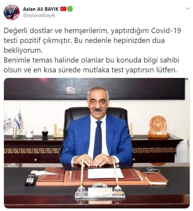 İlçe belediye başkanının koronavirüs testi pozitif çıktı İlçe belediye başkanının koronavirüs testi pozitif çıktı