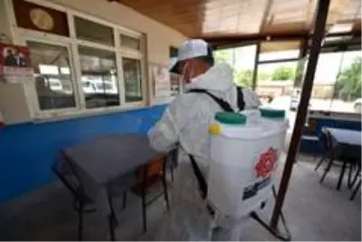 Karesi Belediyesinden kırsalda dezenfekte çalışması Karesi Belediyesinden kırsalda dezenfekte çalışması