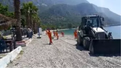 Milas'ta sahiller yeni sezona hazırlanıyor Milas'ta sahiller yeni sezona hazırlanıyor