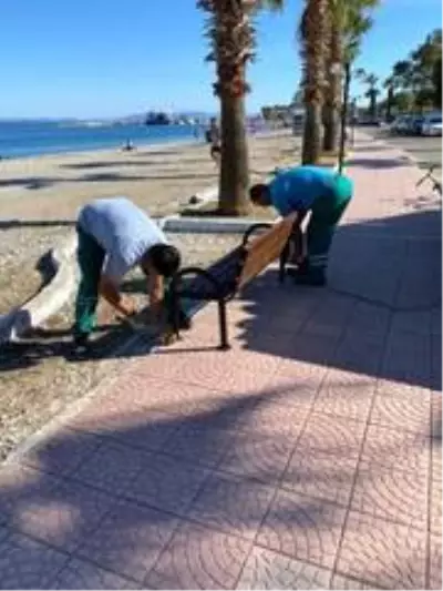 Milas'ta sahiller yeni sezona hazırlanıyor Milas'ta sahiller yeni sezona hazırlanıyor