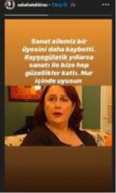 Ünlü isimlerden Ayşegül Atik paylaşımı