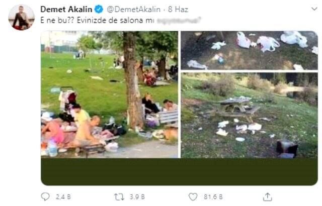 Şarkıcı Demet Akalın, parklardaki çöp birikintisi görüntülerine tepki gösterdi Şarkıcı Demet Akalın, parklardaki çöp birikintisi görüntülerine tepki gösterdi