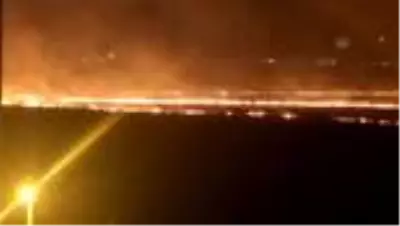Suriye sınırında yangın çıktı Suriye sınırında yangın çıktı