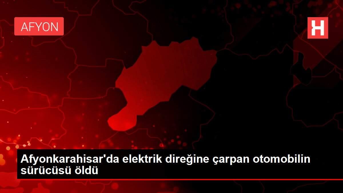 Afyonkarahisar'da elektrik direğine çarpan otomobilin sürücüsü öldü