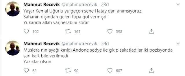 Galatasaray yöneticisi Mahmut Recevik hakeme tepkili: Allah hesabını sorar, yazıklar olsun Galatasaray yöneticisi Mahmut Recevik hakeme tepkili: Allah hesabını sorar, yazıklar olsun