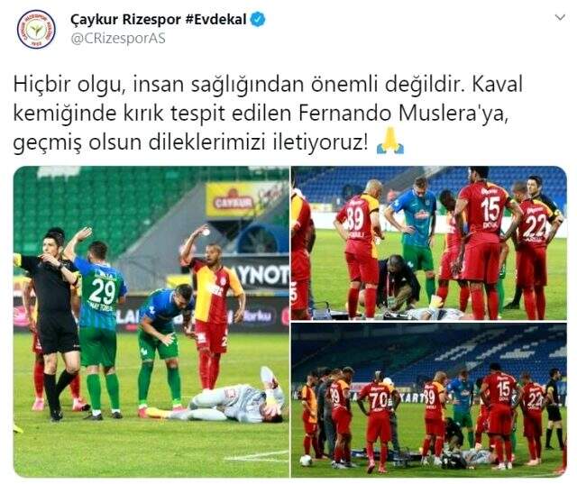 Süper Lig kulüpleri ve futbolcular, Muslera için geçmiş olsun mesajı yayınladı