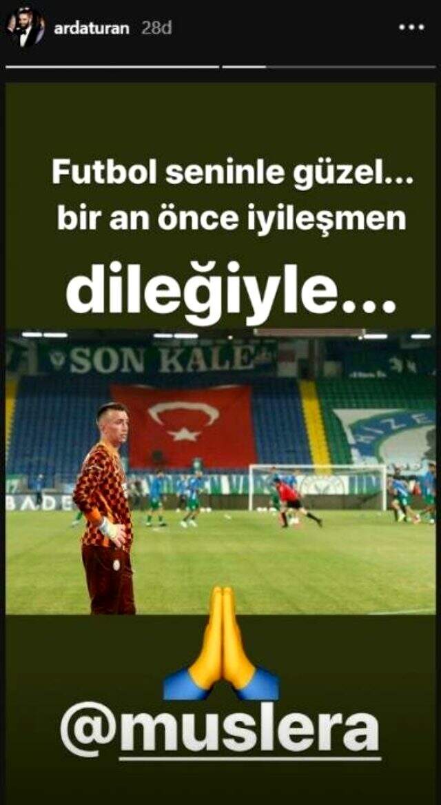 Süper Lig kulüpleri ve futbolcular, Muslera için geçmiş olsun mesajı yayınladı